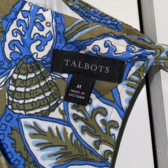 Talbots TIE BACK TOP - LIVELY FLORAL size medium - Picture 4 of 11